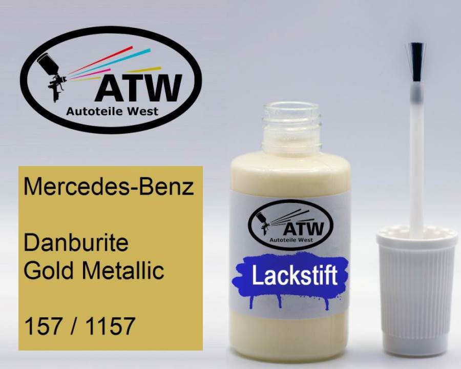 Mercedes-Benz, Danburite Gold Metallic, 157 / 1157: 20ml Lackstift, von ATW Autoteile West.